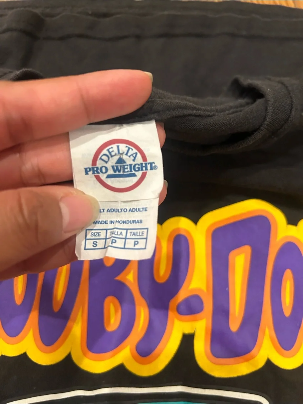 Vintage Scooby-Doo T-Shirt Mystery Machine Gang Delta Pro Weight Small Black S